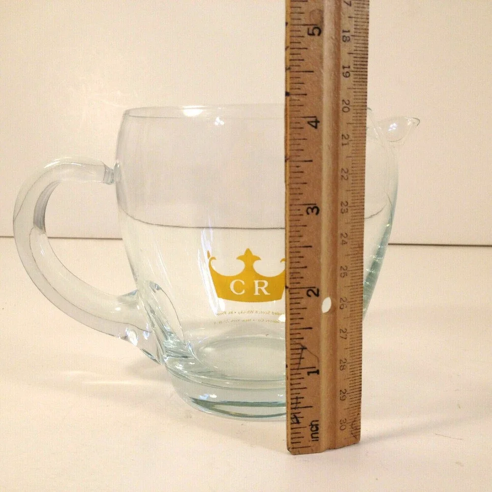 Chivas Regal Logo Round Swirl Glass Pouring Pitcher 4.25